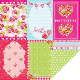 Бумага двусторонняя для скрапбукинга "Peppermint" 30х30 см от Kaisercraft