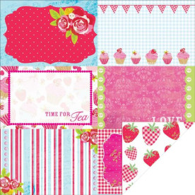 Двосторонній папір Strawberry Surprise 30х30 см від Kaisercraft