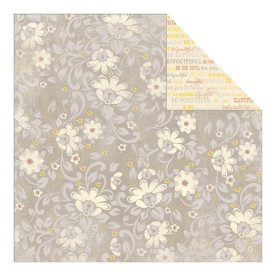Двосторонній папір Expressed Gray Floral 30х30 см від Authentique Paper