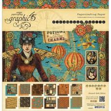 Набор двусторонней бумаги Steampunk Spells 12 листов 30х30 см от Graphic 45