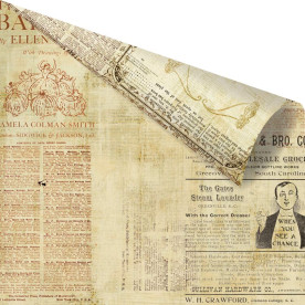 Лист двостороннього скраппаперу, 30x30 см, Vintage Emporium-Bordeaux, Prima