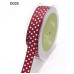 Лента GROSGRAIN/DOTS BURGUNDY/WHITE от May Arts, 16 мм, 90 см