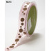 Атласная лента Bubble Dots розового и коричневого цветов от May Arts, 16 мм, 90 cм