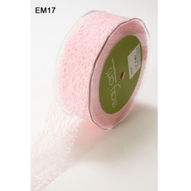 Стрічка-павутинка світло-рожевого кольору від компанії May Arts, 3,8 см, 90 см