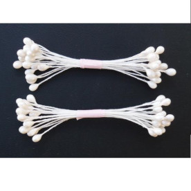 Набор перламутровых белых и розовых тычинок по 10 шт каждого цвета