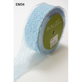 Стрічка-павутинка світло-блакитного кольору від компанії May Arts, 3,8 см, 90 см