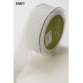 Лента-паутинка белого цвета от компании May Arts, 3,8 см, 90 см