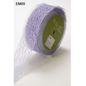 Стрічка-павутинка бузкового кольору від компанії May Arts, 3,8 см, 90 см