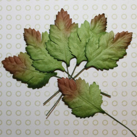 Набор декоративных листиков ромашек зеленого цвета, 2х3 см, 10 шт