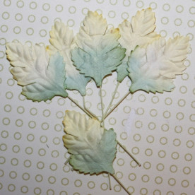 Набір декоративних листочків ромашок світло-зеленого кольору, 2х3 см, 10 шт