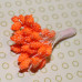 Набор тычинок оранжевого цвета из микробисера, 15 веточек (30 головок)