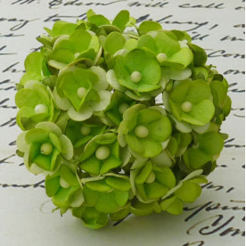 Набір з 10 декоративних квіток Sweetheart зеленого кольору, 15 мм