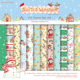 Набір паперу Santa's Workshop 15х15 см 12 аркушів від Helz Cuppleditch