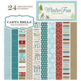 Набор бумаги Winter Fun 15х15 см 12 листов от Carta Bella