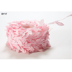 Лента "Листья" от May Arts, цвет розовый, 90 см