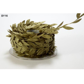 Лента "Листья" от May Arts, цвет оливковый, 90 см