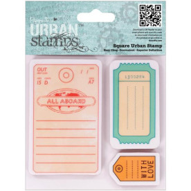 Набор резиновых штампов Tags, Papermania