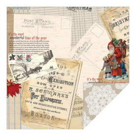 Двусторонняя бумага Postcard 30х30 см от Teresa Collins