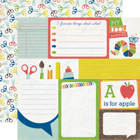 Двусторонняя бумага Journaling Cards 30х30 см от компании Echo Park