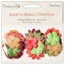 Набір квіточок Back to Basics Christmas Traditional 30 шт від компанії Dovecraft