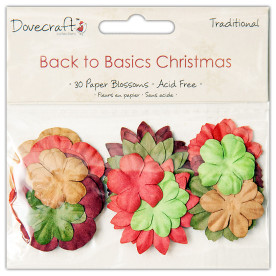 Набір квіточок Back to Basics Christmas Traditional 30 шт від компанії Dovecraft