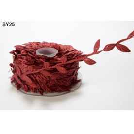 Стрічка "Листя" від May Arts, колір бордовий, 90 см