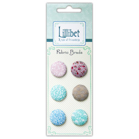 Набір тканинних брадс Lillibet 6 шт, 2 см від компанії Hallmark Cards