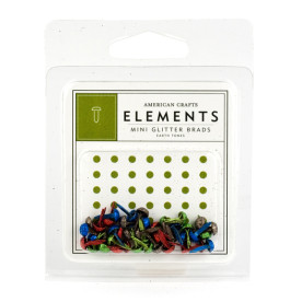 Набір брадс Mini Glitter - Earth Tones від American Crafts