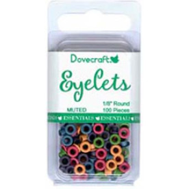 Набор люверсов Muted 100 шт размер 3 мм от компании Dovecraft