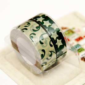 Паперовий скотч 'Tis the Season Green 10 мм і 15 мм від компанії Dovecraft