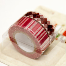 Паперовий скотч 'Tis the Season Red 10 мм і 15 мм від компанії Dovecraft