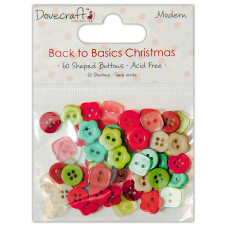 Набір гудзичків Back to Basics Christmas Modern 60 шт від компанії Dovecraft