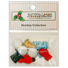 Набір гудзичків Snowman Parts від компанії Buttons Galore