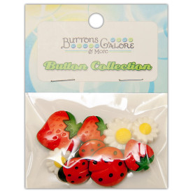 Набор пуговок Berries & Bugs от компании Buttons Galore