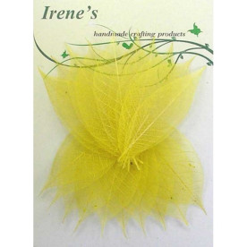 Набір скелетовані листочків Yellow, 20 шт, 5-7 см