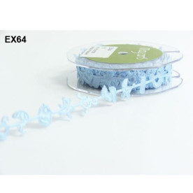 Фігурна стрічка Baby блакитного кольору 90 см від May Arts