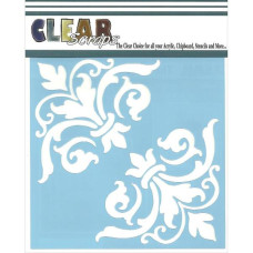 Трафарет Corner Flourish 15х15 см от компании Clear Scraps