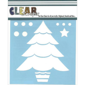 Трафарет Layered Christmas Tree 15х15 см від компанії Clear Scraps