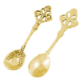 Металева підвіска "Ложечка", античне золото, 60х15 мм, 1 шт