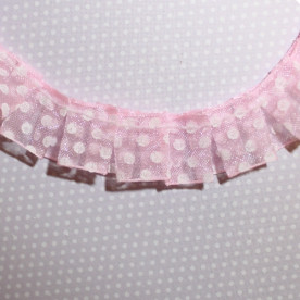 Лента из органзы PearlPink, ширина 15 мм, длина 90 см