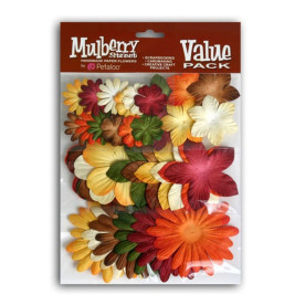 Набор бумажных цветов Mulberry St. - Earthtones 36 шт. от Petaloo