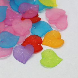 Набір акрилових підвісок "Листочки", 16х15 мм, 10 шт