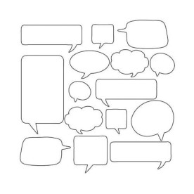 Трафарет Chit Chat 15х15 см от Claudine Hellmuth