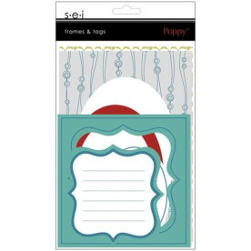 Набор тегов и рамок Poppy, 9 шт от компании S.E.I.
