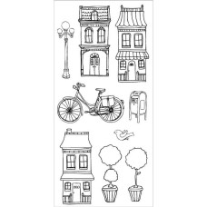 Набір акрилових штампів Neighborhood 20х10 см, Claudine Hellmuth