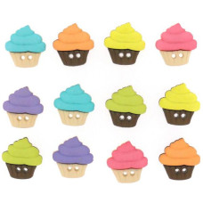 Набор пуговиц Sew Cute Cupcakes от Dress It Up, 12 шт