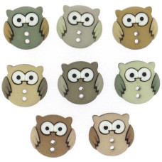 Набор пуговиц Sew Cute Owls от Dress It Up, 8 шт