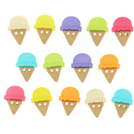 Набор пуговиц Ice Cream от Dress It Up, 14 шт