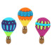 Набір ґудзиків Hot Air Balloons від Dress It Up, 3 шт