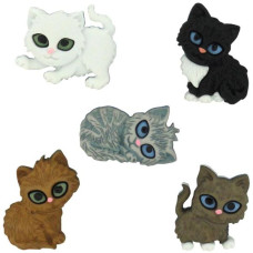 Набір ґудзиків Kitten Kaboodle від Dress It Up, 5 шт
